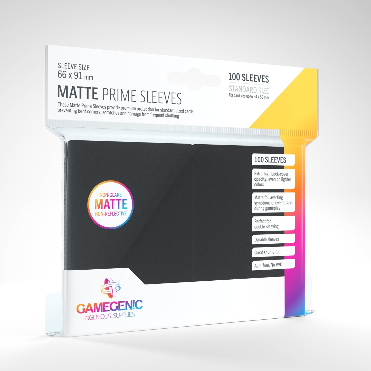 GameGenic Matte Prime Sleeves (100 Pack)